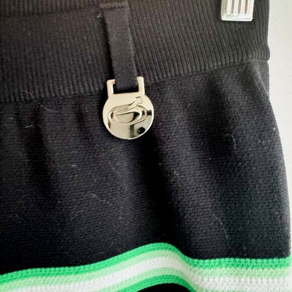 Xander Zhou Flared Knit Stripe Detail High Waist Pants 46/M - Picture 6 of 6